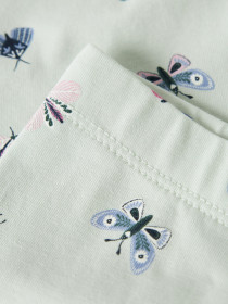 NAME IT Leggings Vivian Pale Aqua Butterflies